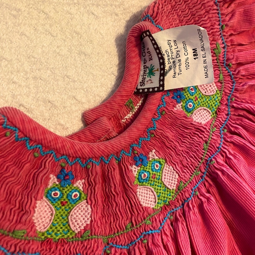 Shrimp and grits smock dress